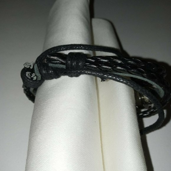 Bracelet Men's or Women's Cancer Leather Adjustable New - Picture 4 of 6